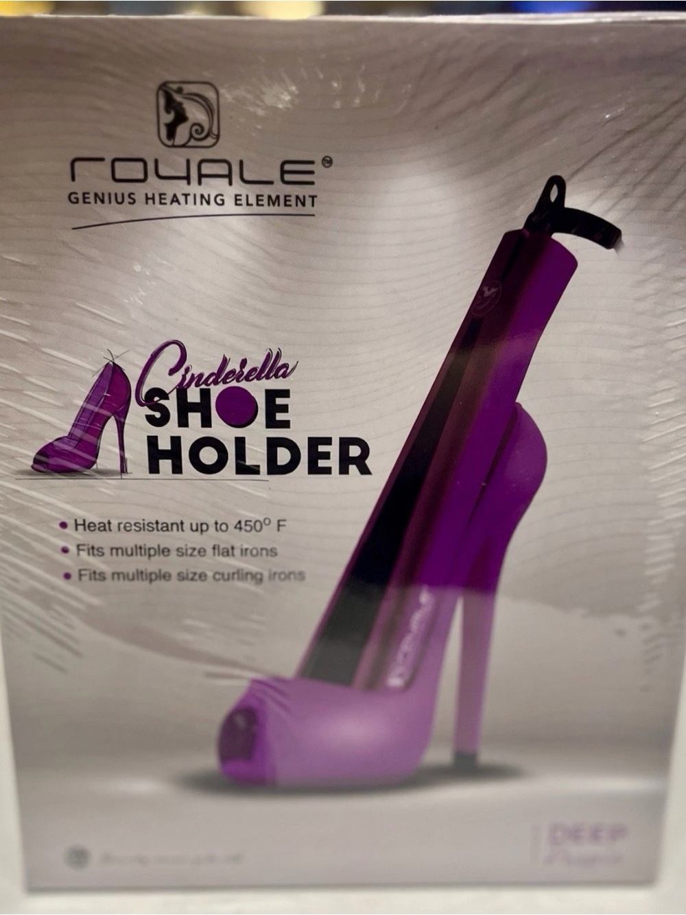 Cinderella Purple Shoe Holder for Hot Styling Tools